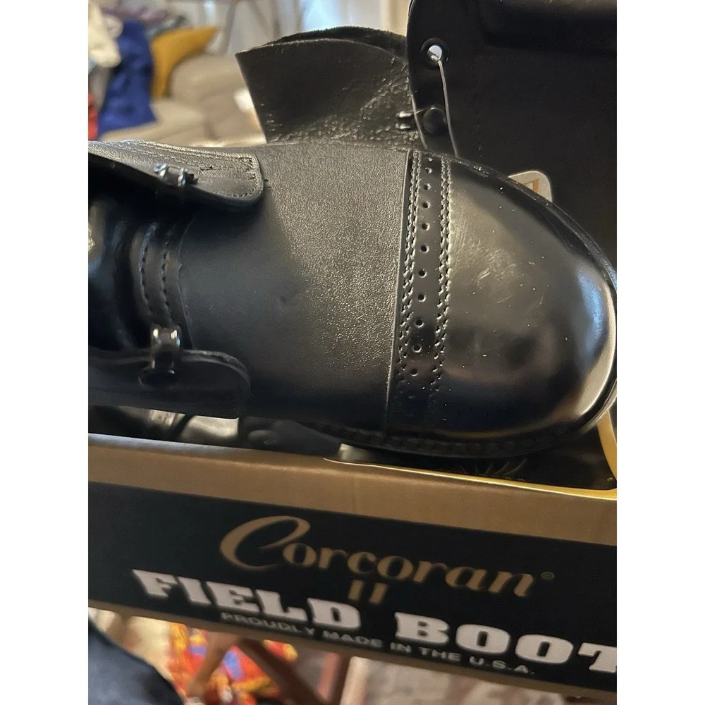 Corcoran Boots Mens 9C Black Cap Toe Field Combat Paratrooper Military Punk NOS